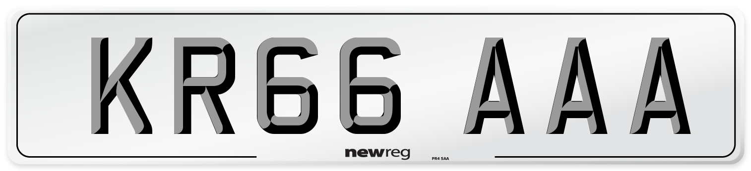 KR66 AAA Number Plate from New Reg